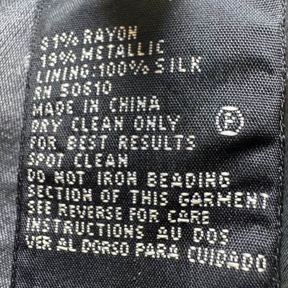 Vintage 90s 00s Black Lace Gothic Fairy Grunge Embellished Cami Tank Top - Picture 9 of 11